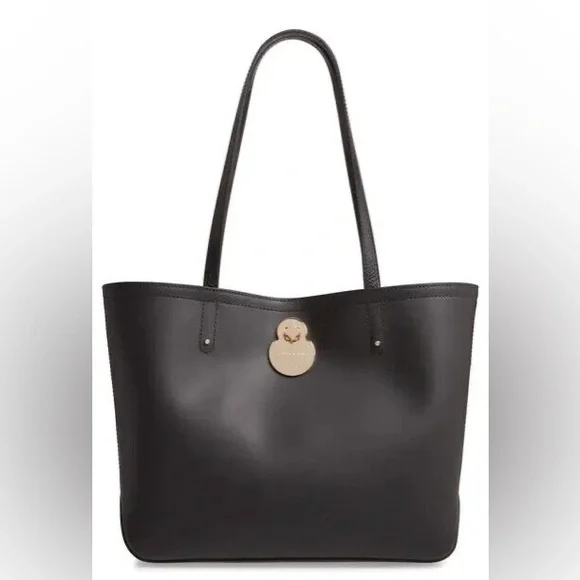 New Longchamp Cavalcade Lambskin Leather Shoulder Tote Bag Purse Black - Picture 3 of 16
